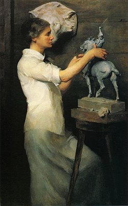 Portrait of Anna Vaughan Hyatt, 1915, painted by Marion Boyd Allen.