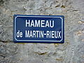 Sign for the Hamlet of Martin-Rieux