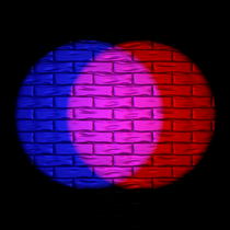In the RGB color model, used to make colors on computer and television displays, magenta is created by the combination of equal amounts of blue and red light.