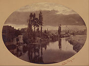 French river scene, 1858
