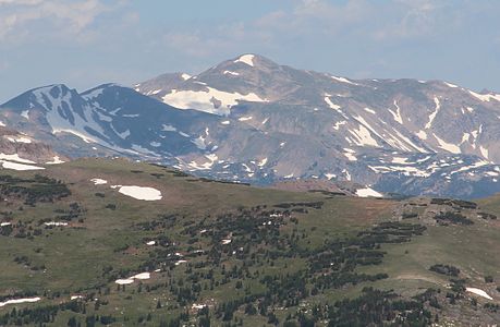 Clark Peak straddling Jackson (13) and Larimer (41) counties, Colorado