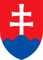 Das Doppelkreuz im Staatswappen der Slowakei (1939–1945) wurde stilistisch dem Rodobrana-Abzeichen nachempfunden