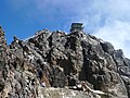 Sierra Buttes' fire lookout and metal stairs