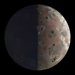 Io, taken by the JunoCam instrument during Juno's flyby (30 December 2023)[149]