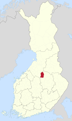 Location of Kiuruvesi in Finland