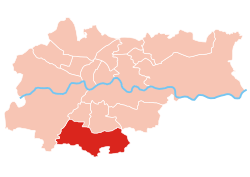 Location of Swoszowice within Kraków