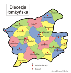 The map of diocese