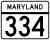 Maryland Route 334 marker