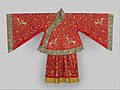 Qing dynasty aoqun worn in theatre for female role, 18th century.