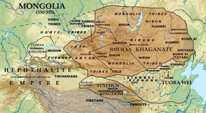 Core territories of the Rouran Khaganate