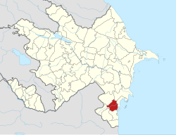 Map of Azerbaijan showing Masally District