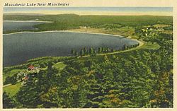 Massabesic Lake and the east shore in 1920