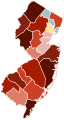 Image 1Map of counties in New Jersey by racial plurality, per the 2020 census Legend Non-Hispanic White   30–40%   40–50%   50–60%   60–70%   70–80%   80–90% Black or African American   40–50% Hispanic or Latino   40–50% (from New Jersey)