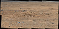 Curiosity's SW view near Darwin Outcrop (lower-center) (Waypoint 1; September 7, 2013).