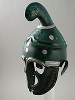 Phrygian or Thracian helmet, unusually possessing a nasal instead of the typical peak.