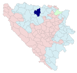 Location of Prnjavor within Republika Srpska