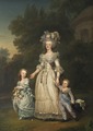 Marie Antoinette with two of her children (1785)