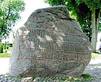 The Jelling stones which triggered the great runestone trend in Scandinavia[according to whom?]