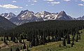 Electric Peak, Graystone Peak (center), Mt. Garfield (right)
