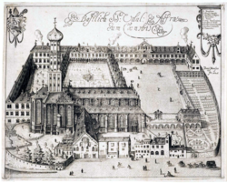 The abbey of St. Ulrich and Afra in 1627