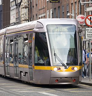 Luas tram in Dublin city centre