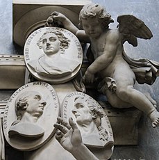 Detail of the Three Captains monument, Westminster Abbey