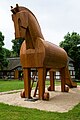 Trojanisches Pferd vor dem Heinrich-Schliemann-Museum in Ankershagen