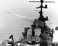 Bradley with RIM-7 Sea Sparrow BPDMS installed. Installed and removed c.1967-1968.