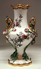 Vase of Vincennes porcelain by Jean-Claude Duplessis (1753)