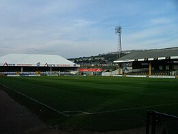 An empty Vetch Field, with covered stands
