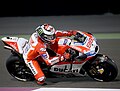 Jorge Lorenzo riding his 2017 Ducati Desmosedici GP17 in Qatar.
