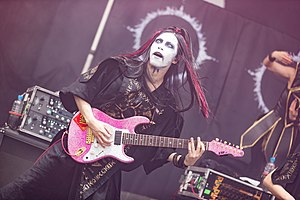 Ohmura performing with Babymetal at Rock am Ring 2018