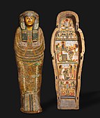 Coffin of Nesykhonsu; c. 976 BC; gessoed and painted sycamore fig; overall: 70 cm; Cleveland Museum of Art (Cleveland, Ohio, US)