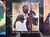 Gemälde von John Coltrane am Eingang der Saint John Coltrane African Orthodox Church