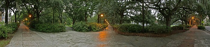 Panoramic view of Forsyth Park