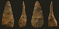 Schon 1930 wurde dieser Faustkeil aus Süßwasser-Quarzit in der Heidenschmiede bei Heidenheim an der Brenz gefunden, ein Artefakt, das auf etwa 50.000 bis 70.000 Jahre geschätzt wird
