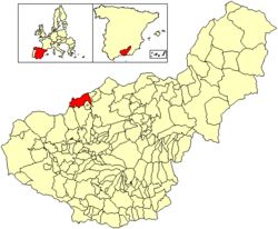 Location of Montillana