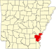 State map highlighting Desha County