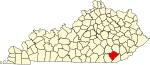 State map highlighting Knox County