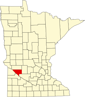Map of Minnesota highlighting Chippewa County