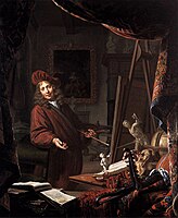 The Painter's Studio by Michiel van Musscher, 1679