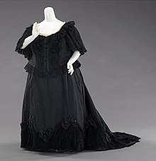 Black Victorian mourning dress