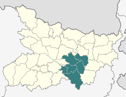 Location of Munger division in Bihar