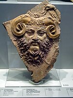 1st-century AD fragment with head of Jupiter Ammon, of unusually fine quality, reflecting Hellenistic style