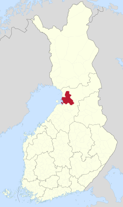 Location of Oulu in Finland