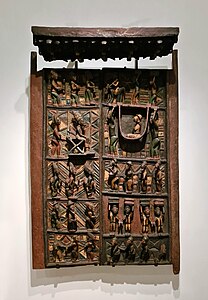 Palace door wooden panel from Ikere