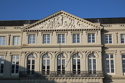 Closeup of one of the palace's pediments
