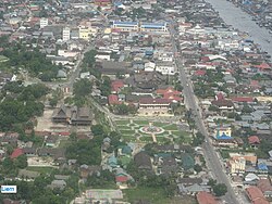 An aerial view of Pangkalan Bun