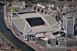 Aerial photo of the Millennium Stadium