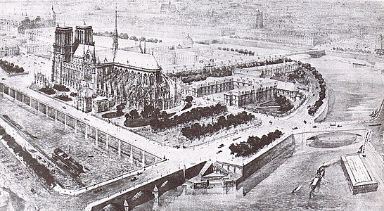 Project for a new palace, created by Viollet-le-Duc in 1859